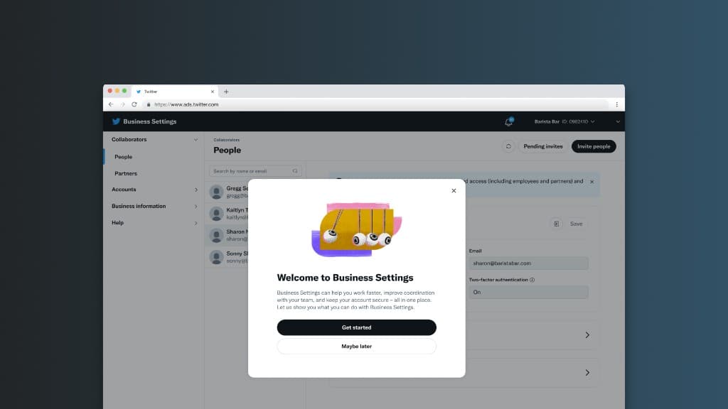 Business Settings project preview 1 of 1